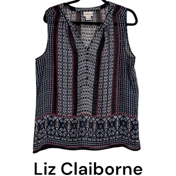 Liz Claiborne Tops - ❤️Liz Claiborne SPRING/SUMMER Print Blouse with Intricate Pattern Large
